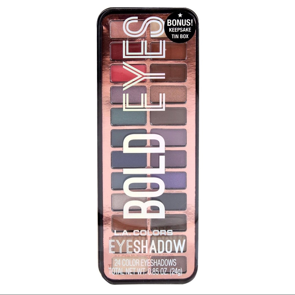 NWT LA Girl Colors Bold Eyes 24 Color Eyeshadow Tin